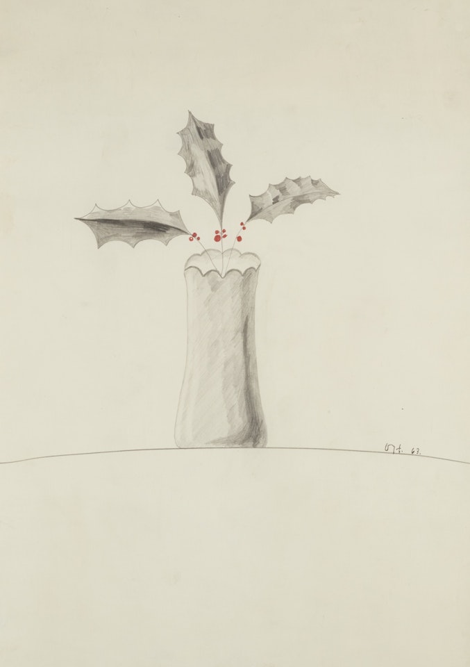 VASE OF HOLLY by David Hockney