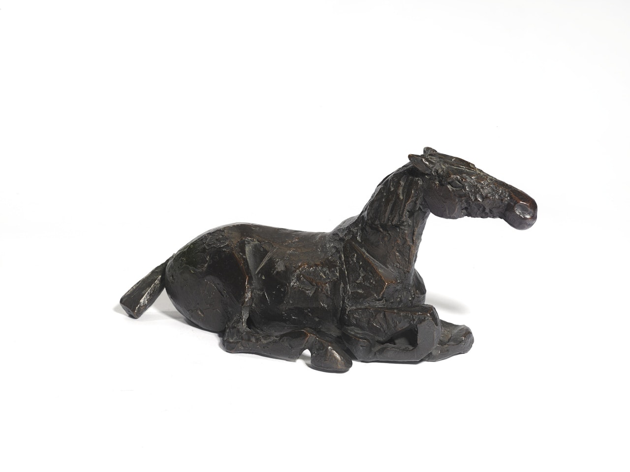 LYING DOWN HORSE by Elisabeth Frink