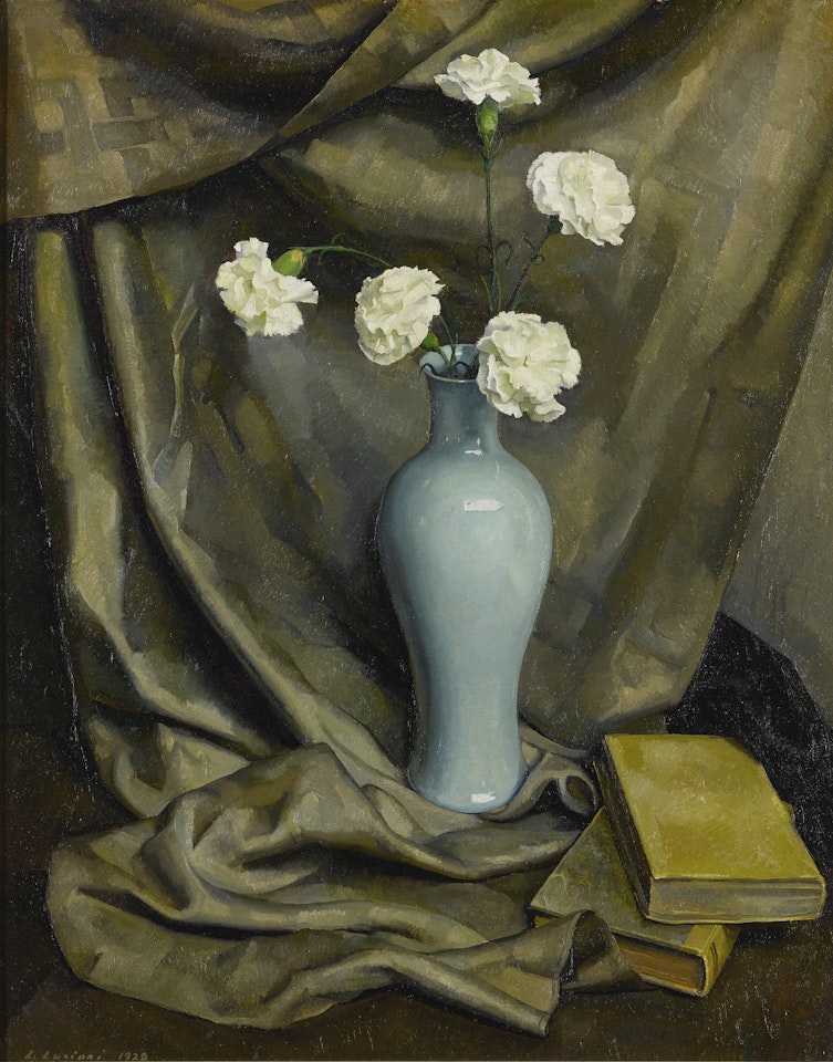VASE OF CARNATIONS by Luigi Lucioni