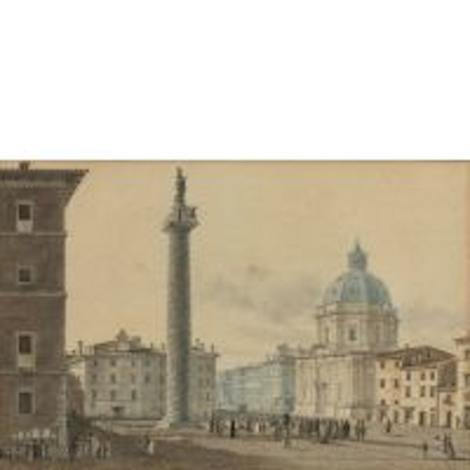 View of Trajan's Column and Santa Maria di Loretto Church, Rome by Victor Jean Nicolle