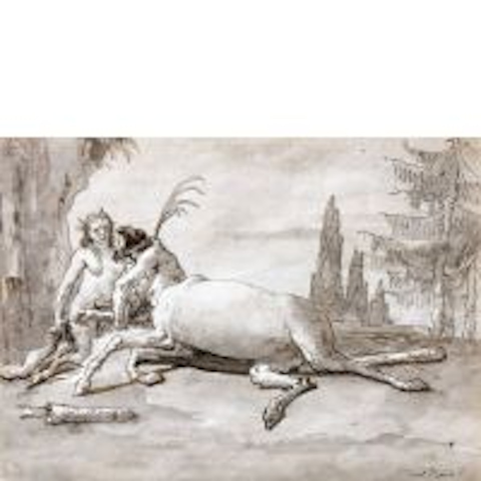 Centaur and fauness by Giovanni Domenico Tiepolo