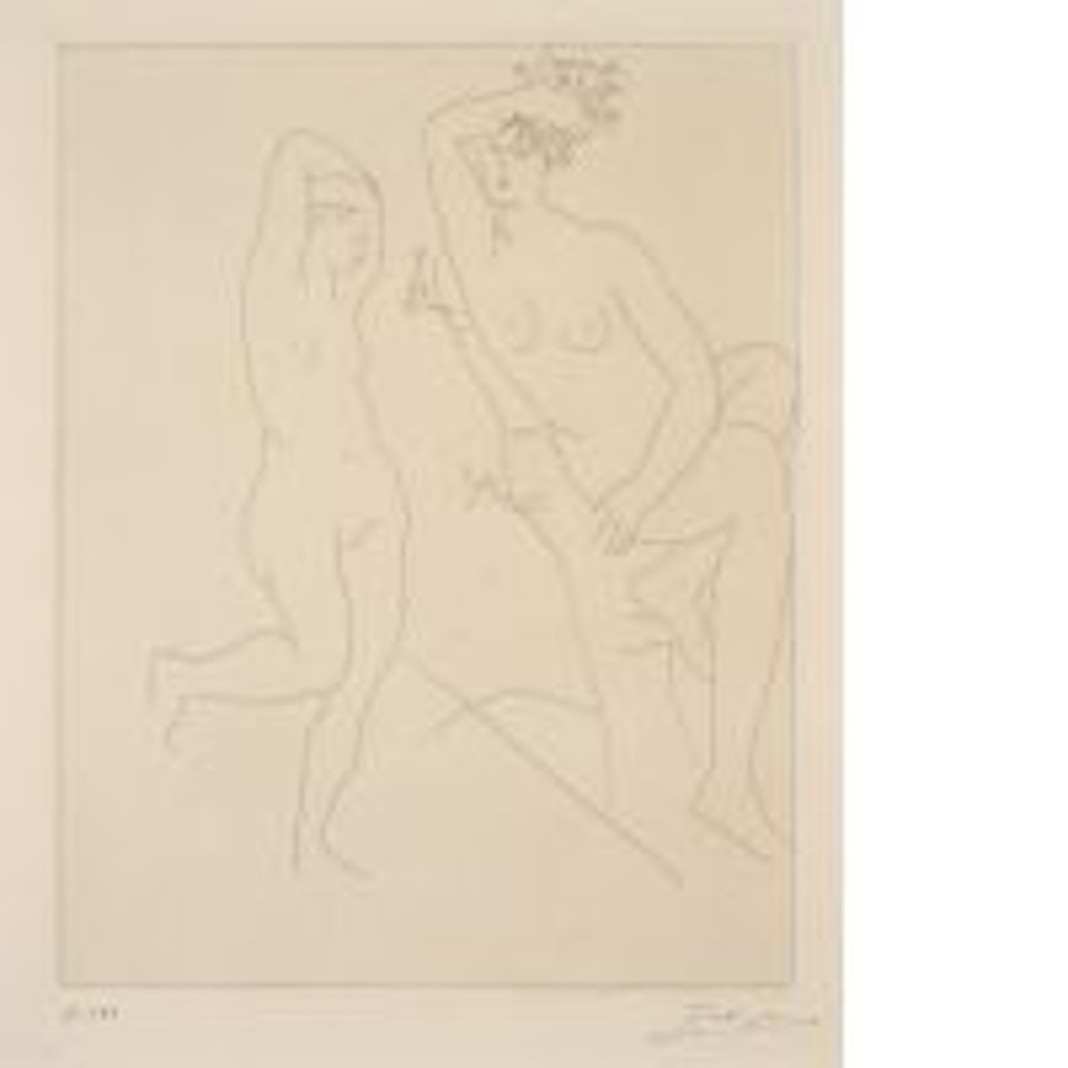 Two naked women in a tree by Pablo Picasso