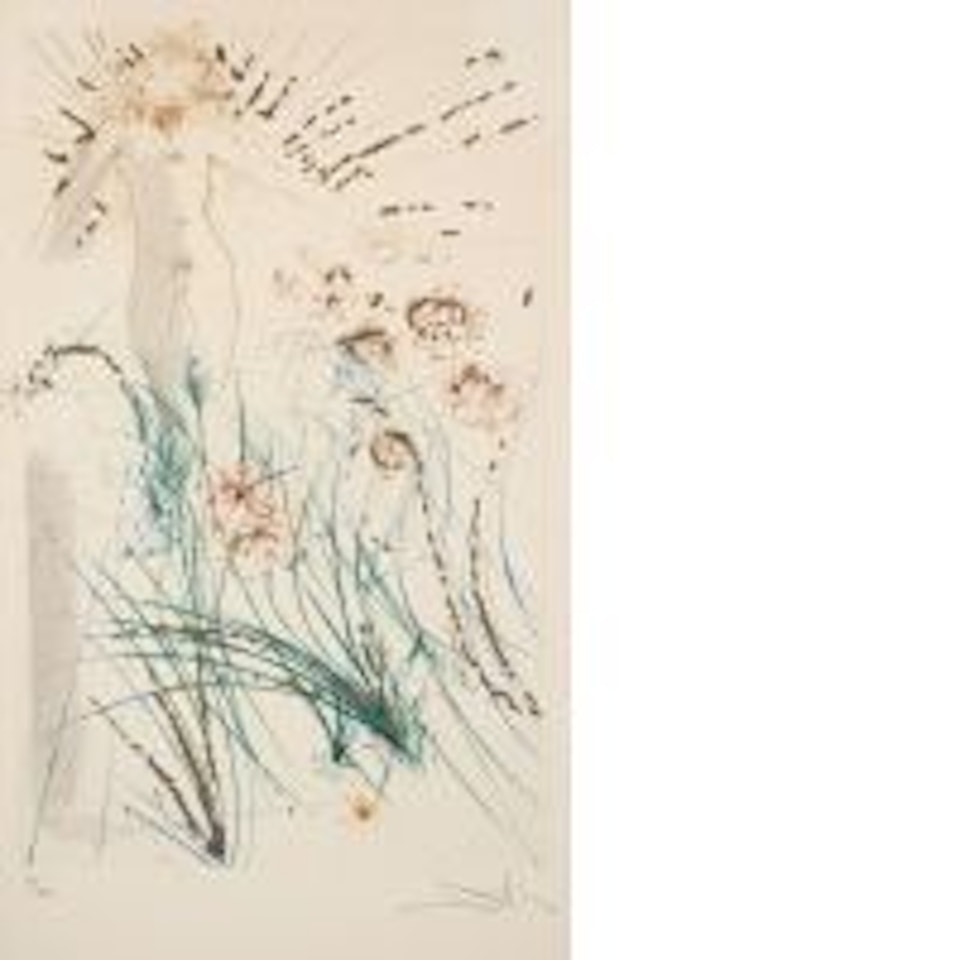 The beloved feeds among the lilies by Salvador Dali