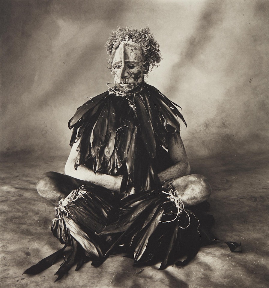 Sitting Man with Pink Face, New Guinea by Irving Penn