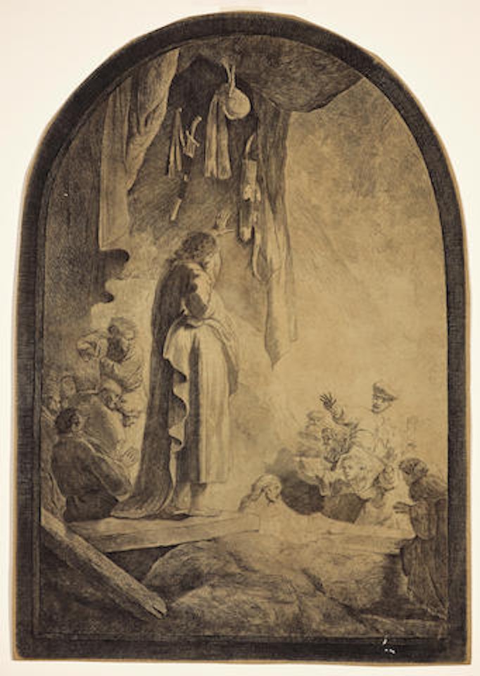 The Raising of Lazarus: The Larger Plate by Attributed to Rembrandt Harmensz van Rijn