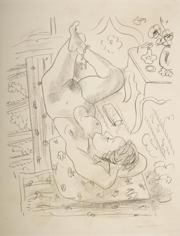 Nu renversé près d'une table Louis XV by Henri Matisse