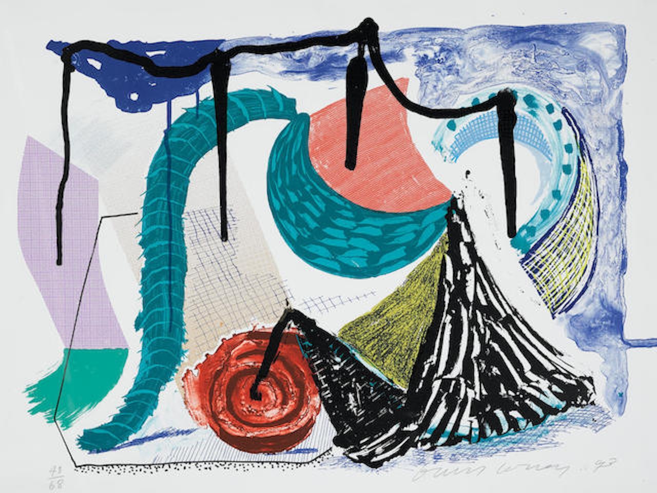 Catherine's Walk, from Some More New Prints by David Hockney