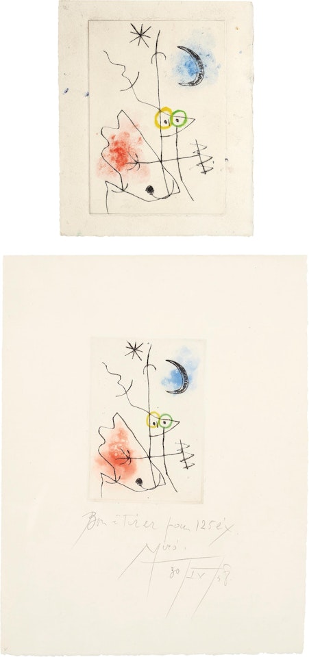 Le grillon (The Cricket): two impressions by Joan Miró