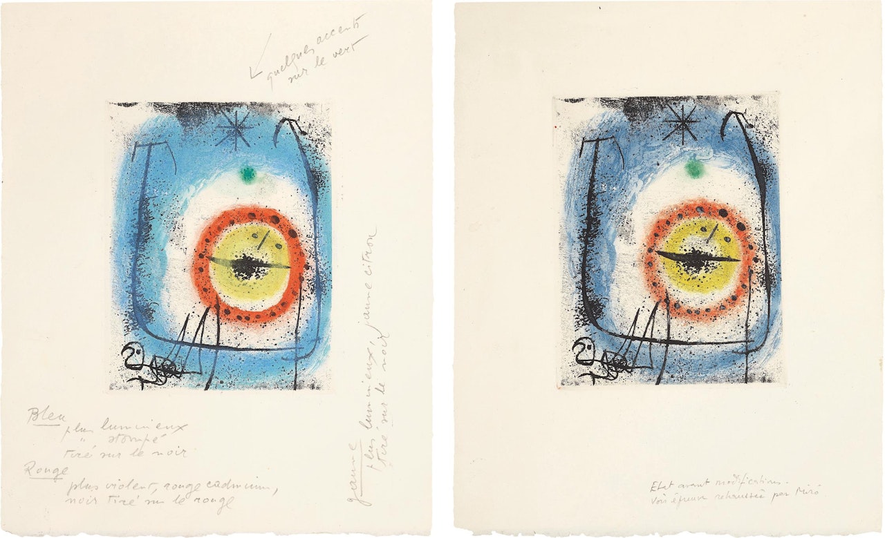 Le prophÃ¨te (The Prophet): two impressions by Joan Miró