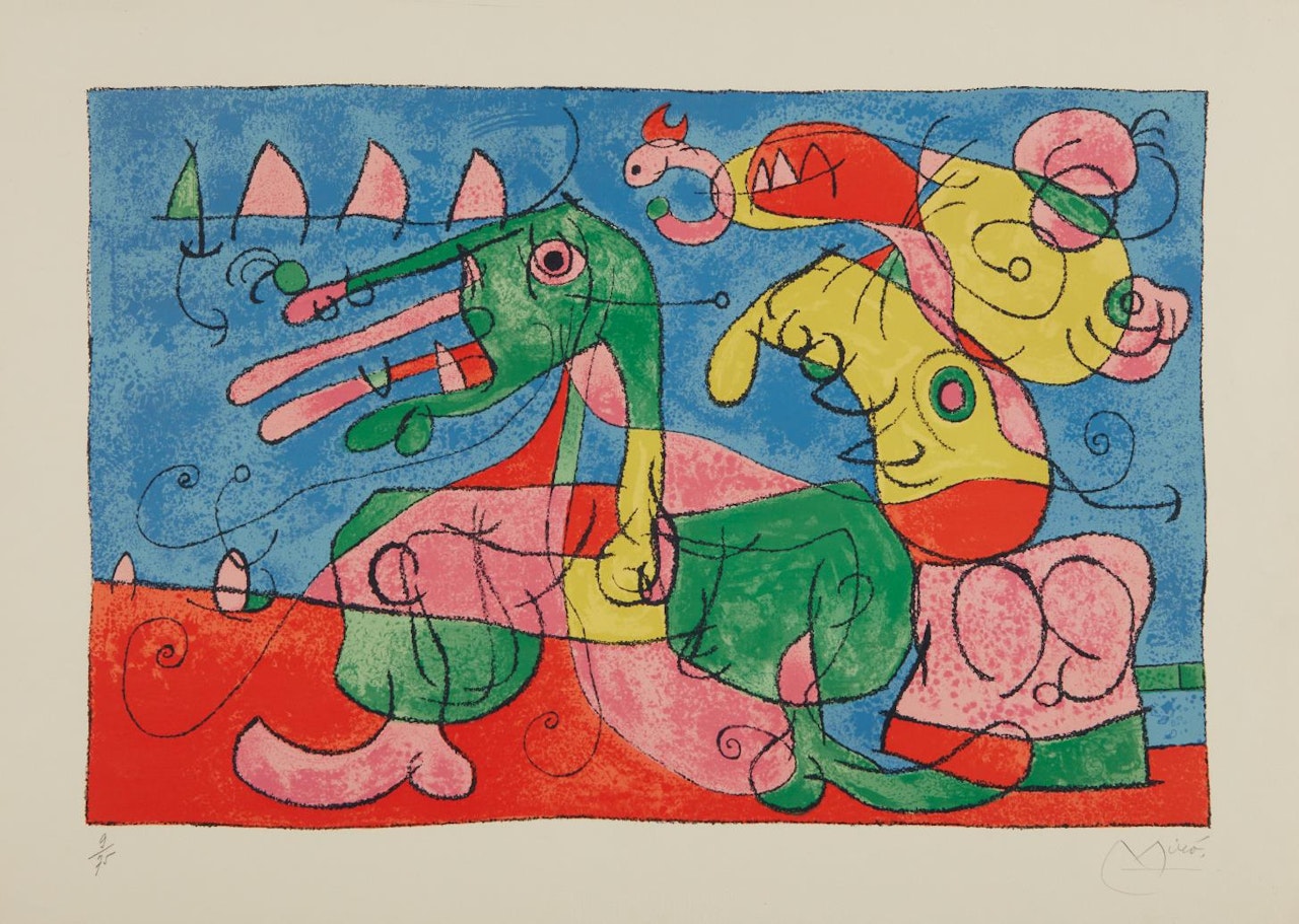 Suites pour Ubu Roi: plate 8 by Joan Miró