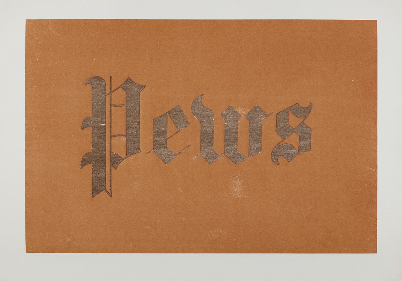 Pews, from News, Mews, Pews, Brews, Stews, & Dues by Ed Ruscha
