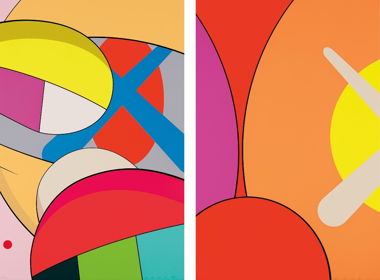 Untitled; and Untitled, from No Reply by Kaws
