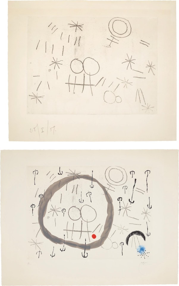 GiboulÃ©es (Hail Storm): two impressions by Joan Miró