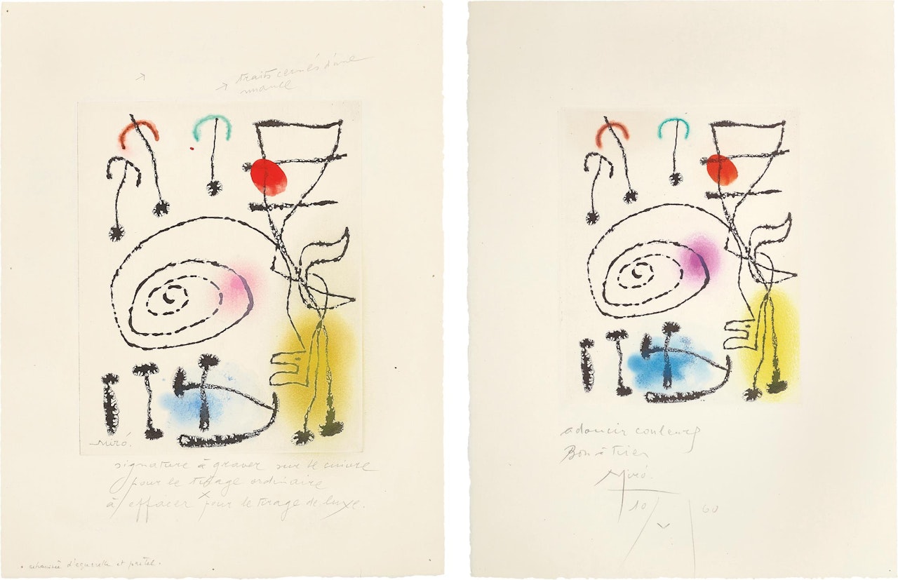 La mesure du temps (The Measure of Time): two impressions by Joan Miró