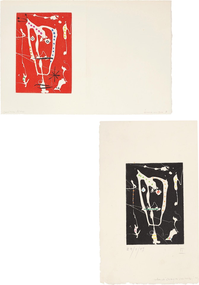 Les brisants (The Breakers): two impressions by Joan Miró