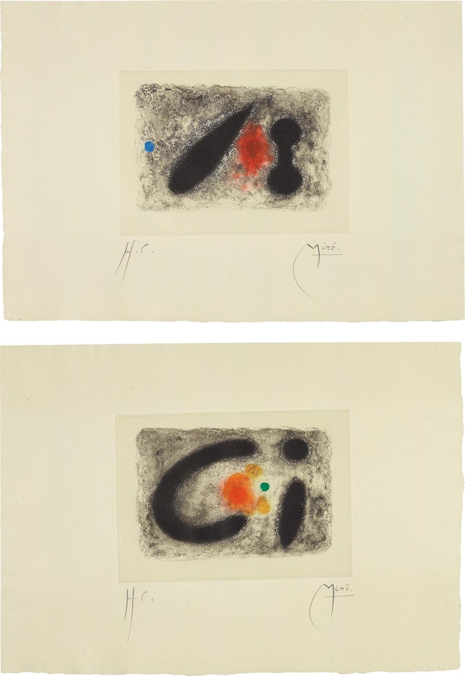 Fusée (Rocket): two plates by Joan Miró