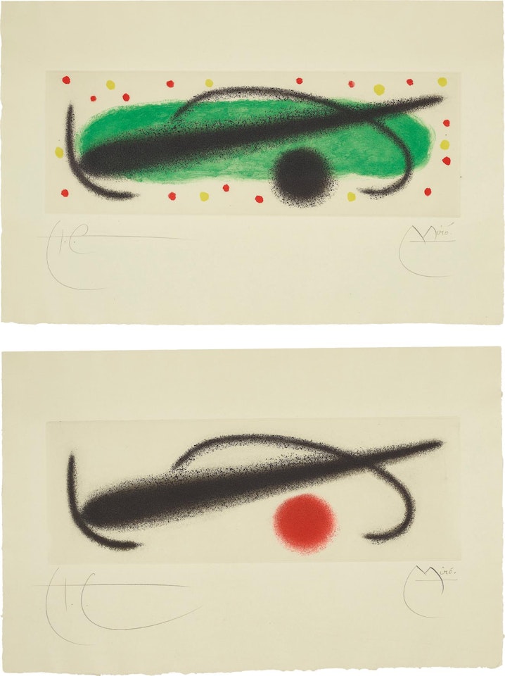 Fusée (Rocket): two plates by Joan Miró