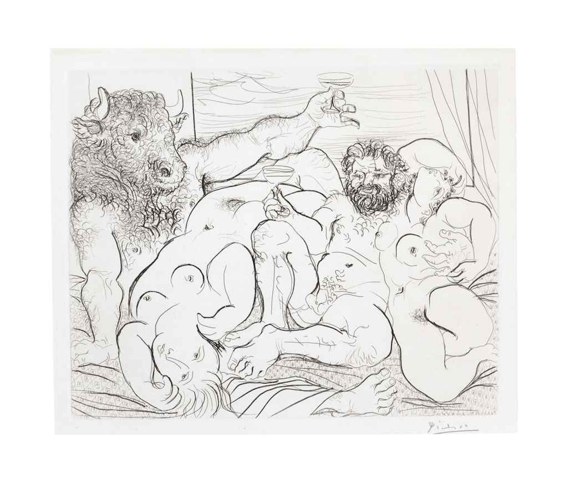 Scéne bacchique au minotaure, from La Suite Vollard by Pablo Picasso