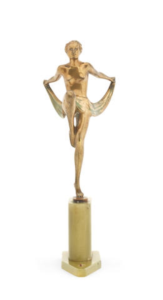 FIGURE OF A SCARF DANCER by Josef Lorenzl