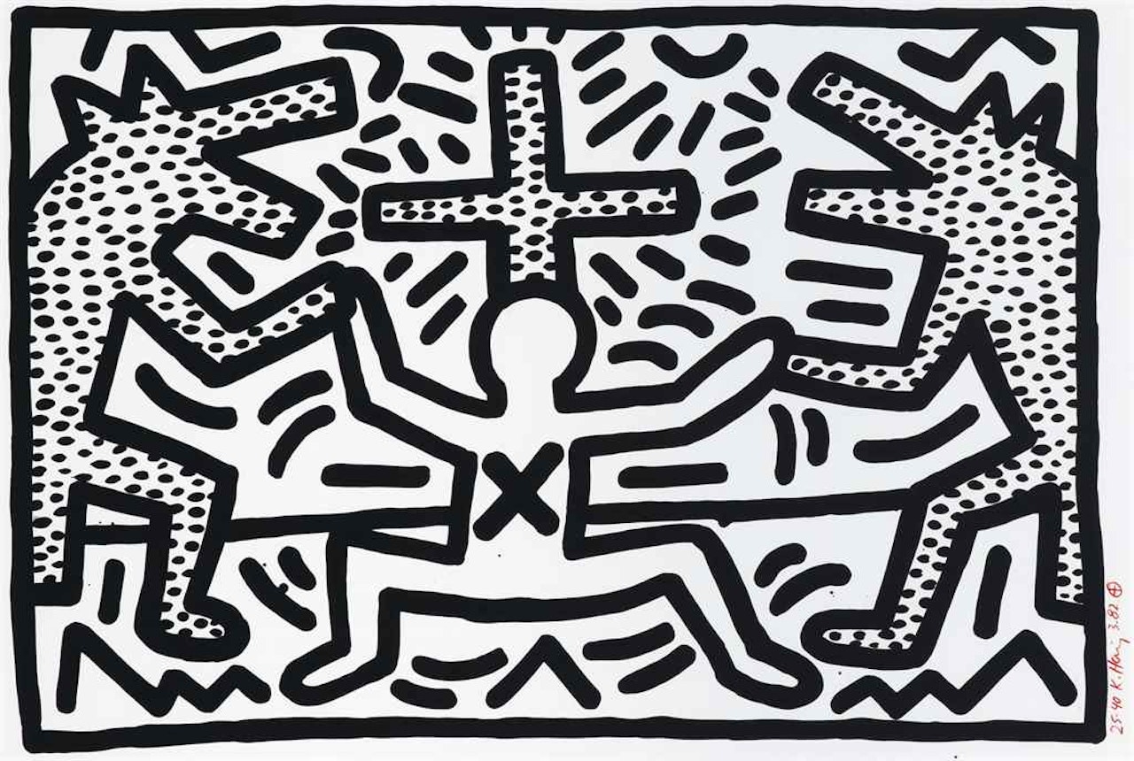 Untitled 1-6: one plate by Keith Haring