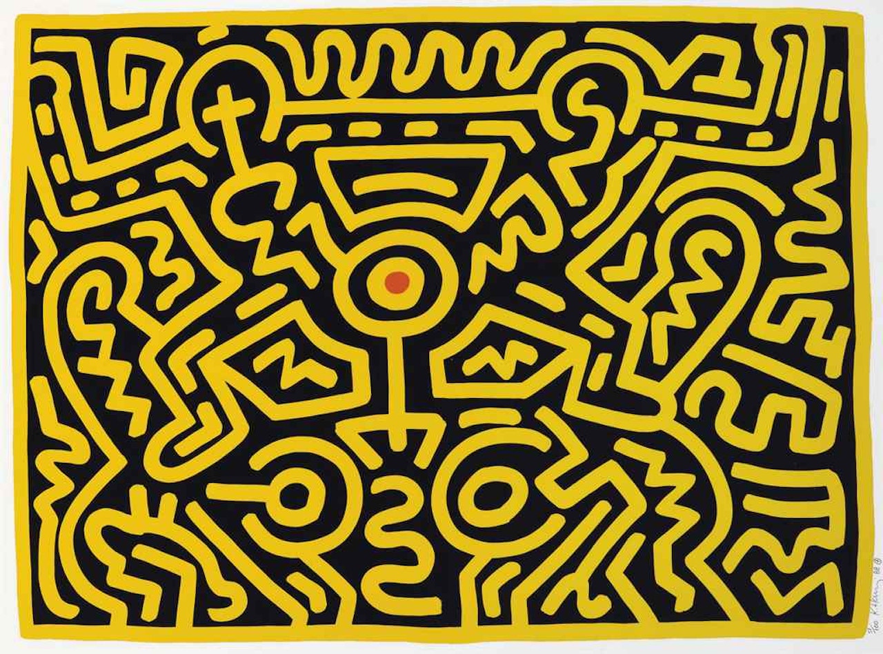 Growing: one plate by Keith Haring