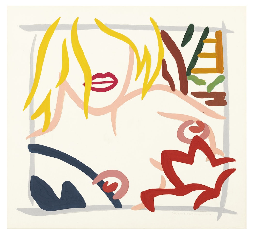 STUDY FOR BEDROOM BLONDE WITH NECKLACE (NO NECKLACE) by Tom Wesselmann