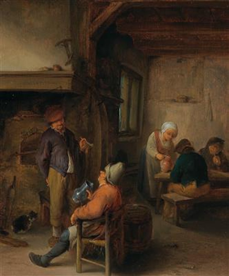 A tavern scene by Adriaen van Ostade