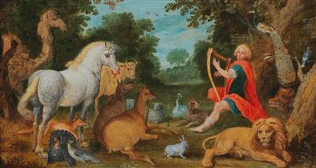 Orpheus enchanting the animals by Adriaen van Stalbemt