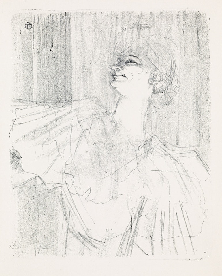 Yvette Guilbert, "a Ménilmontant," De Bruant by Henri de Toulouse-Lautrec