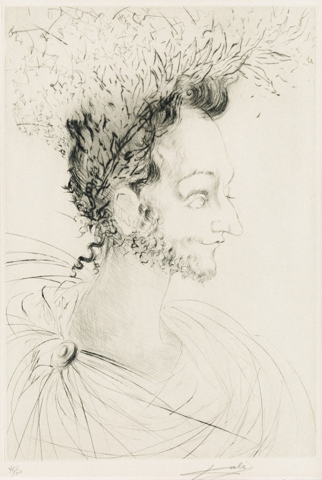 Portrait De Ronsard by Salvador Dali