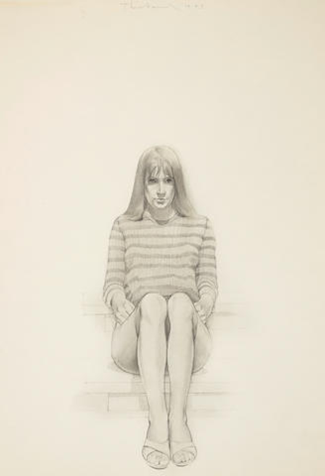 Girl in Striped Sweater by Wayne Thiebaud