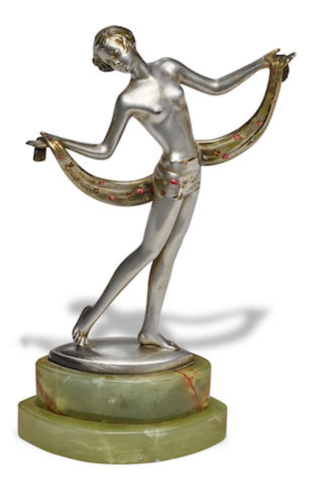 Figure of scarf dancer by Josef Lorenzl