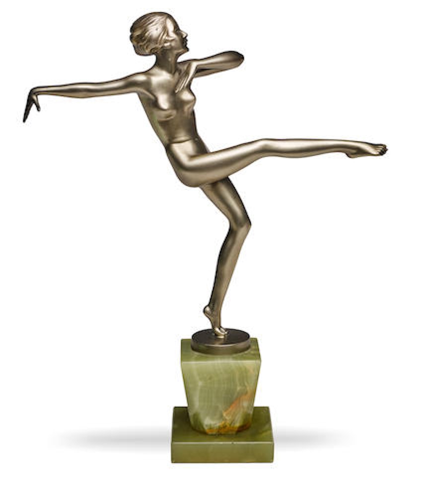 Figure of a prancing dancer by Josef Lorenzl