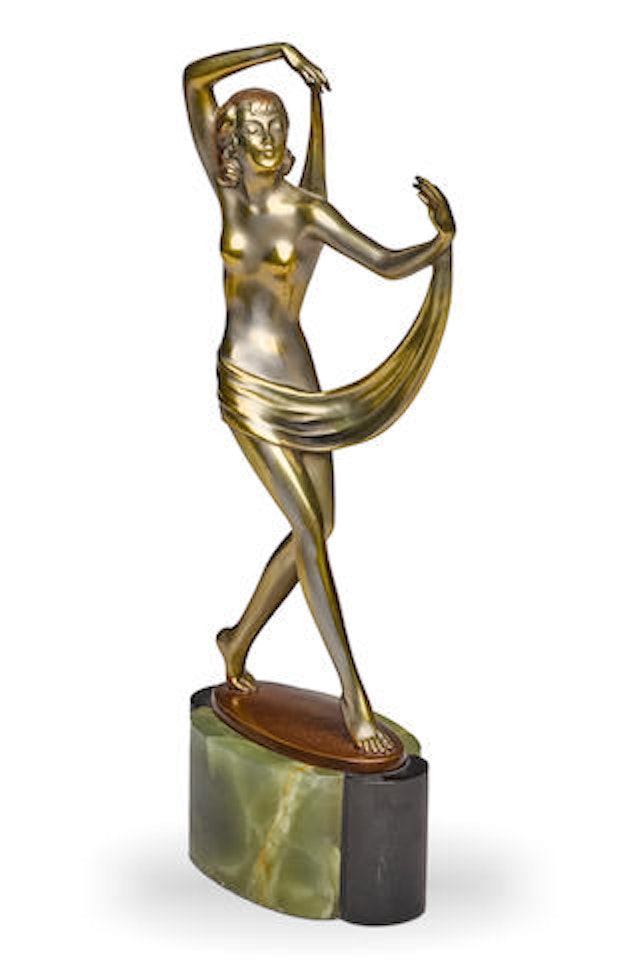 Figure of a nude dancer by Josef Lorenzl