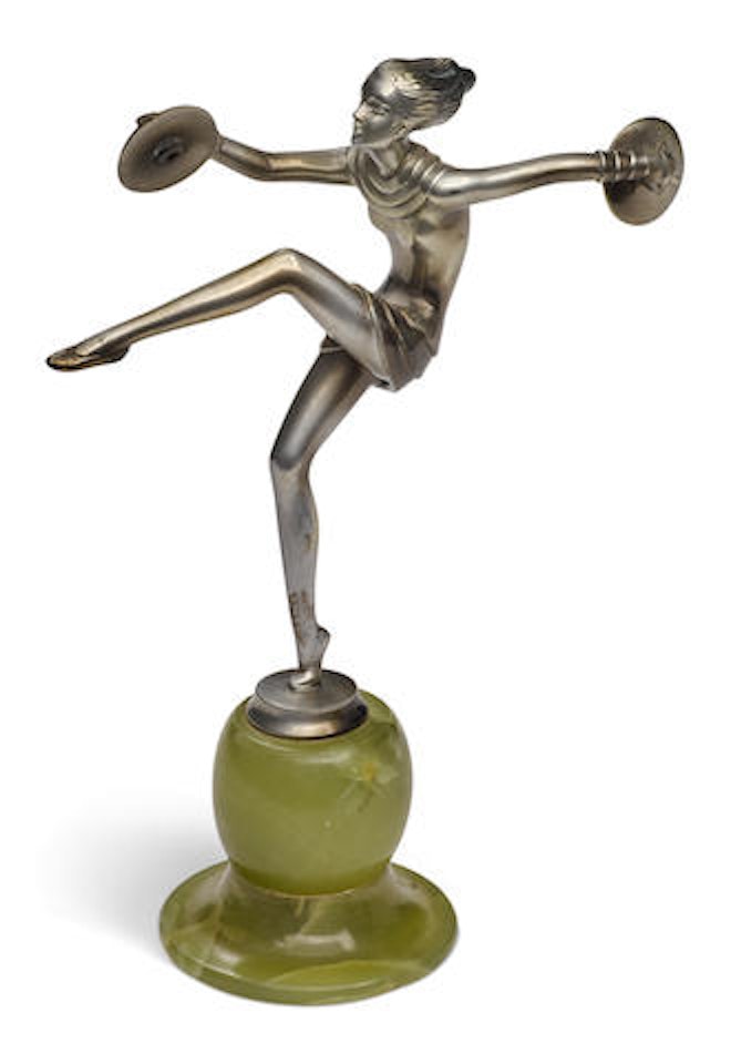 Figure of a dancer with cymbals by Josef Lorenzl