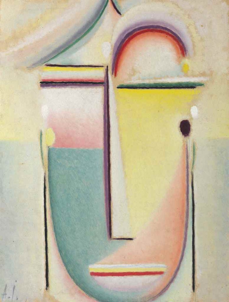 Abstrakter Kopf: Durchdringendes Licht by Alexej von Jawlensky