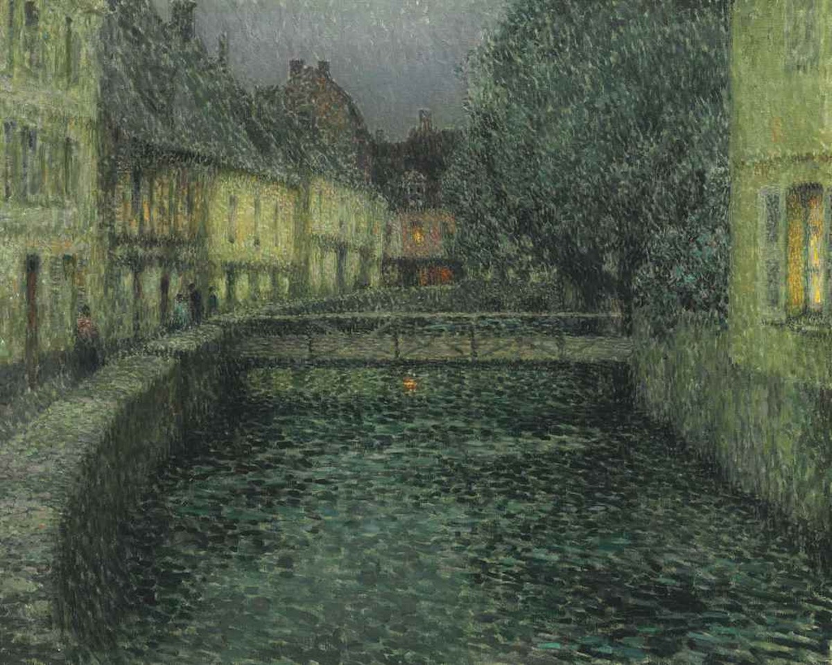 Le canal au crépuscule by Henri Le Sidaner