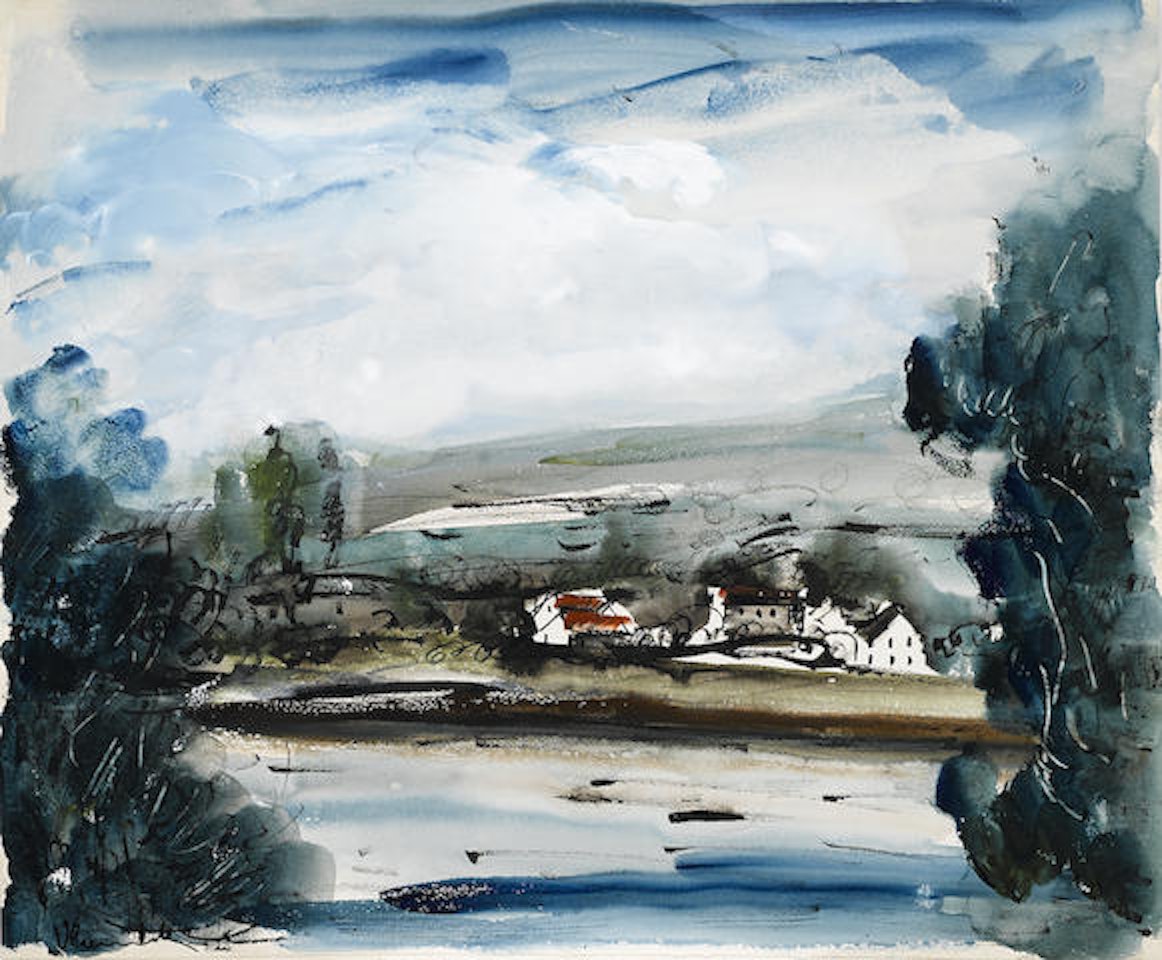 Château au bord de la rivière by Maurice de Vlaminck