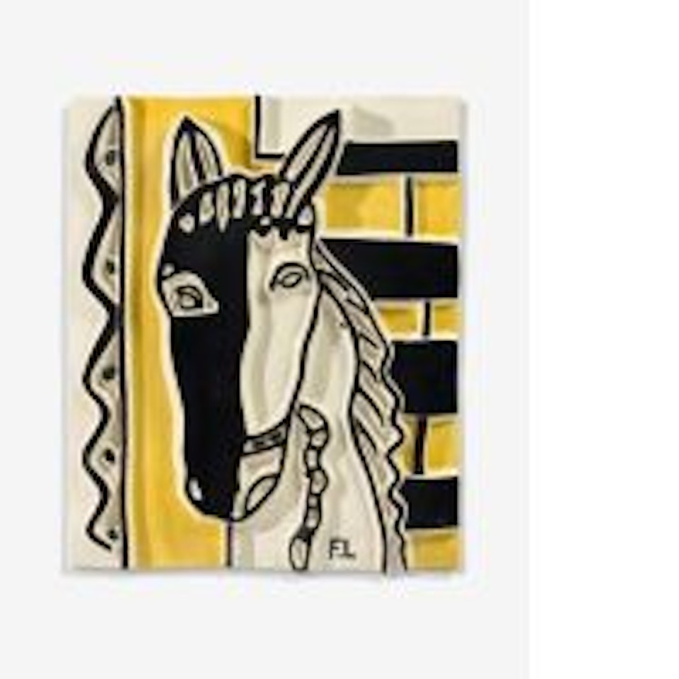 Horse with yellow background by Fernand Leger
