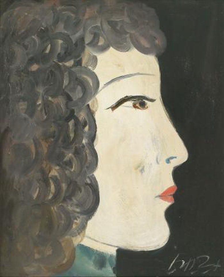 Woman of curled hair by Qiu Yacai