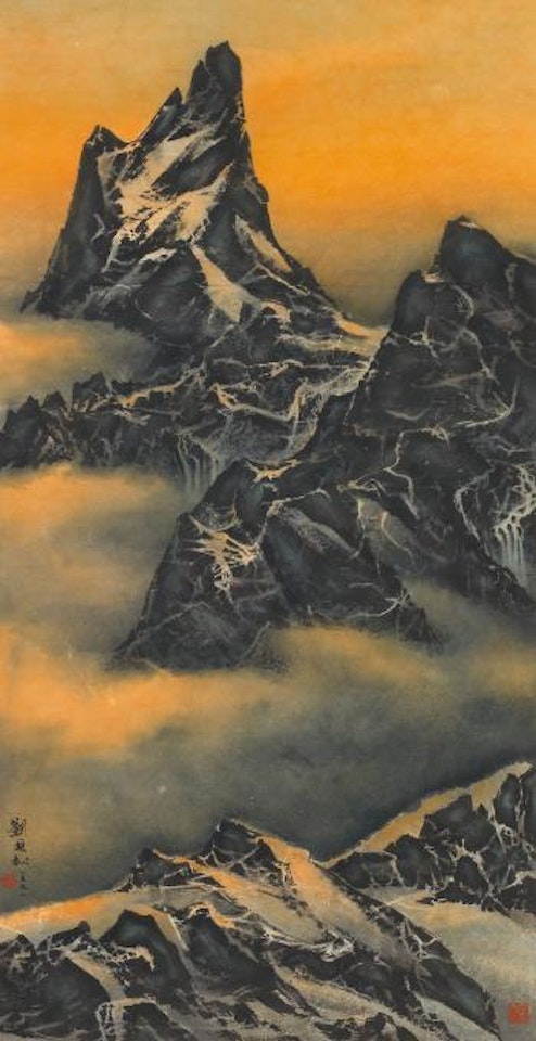 Mountains into the sky by Liu Kuo-Sung (Liu Guosong)
