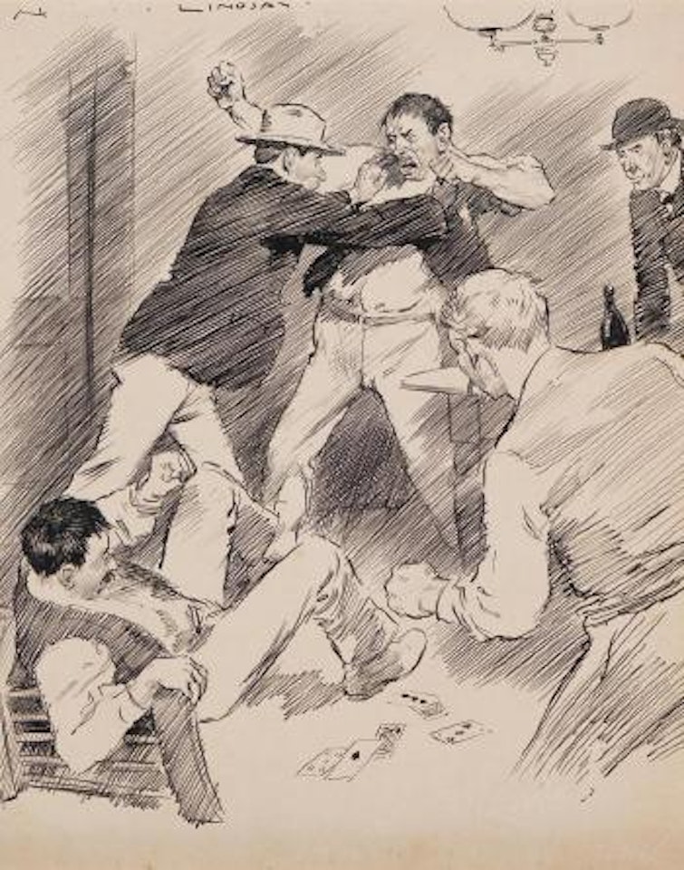 The card brawl by Norman Alfred Williams Lindsay