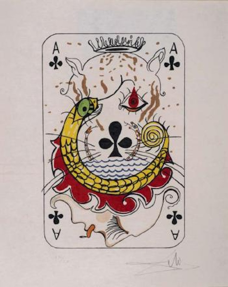 Ace of clubs by Salvador Dali