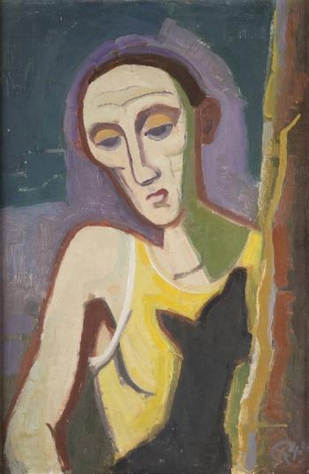 Mann mit Hund by Karl Hofer