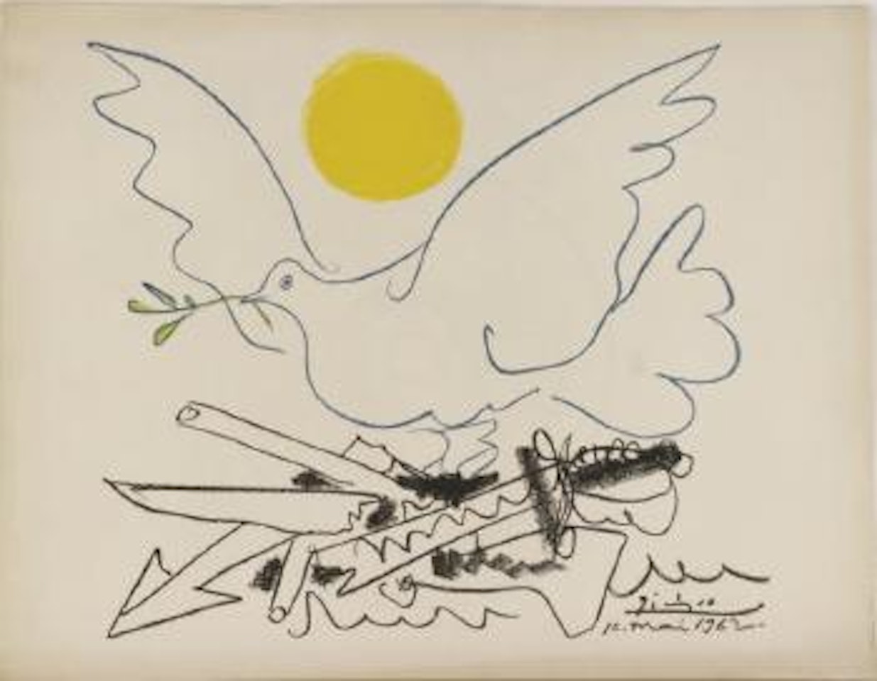 Combat pour la paix, 10 mai 1962 by Pablo Picasso