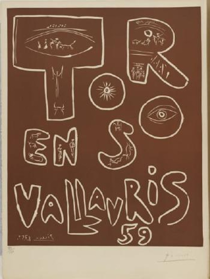 Toros en Vallauris, 8 juillet 1959 by Pablo Picasso