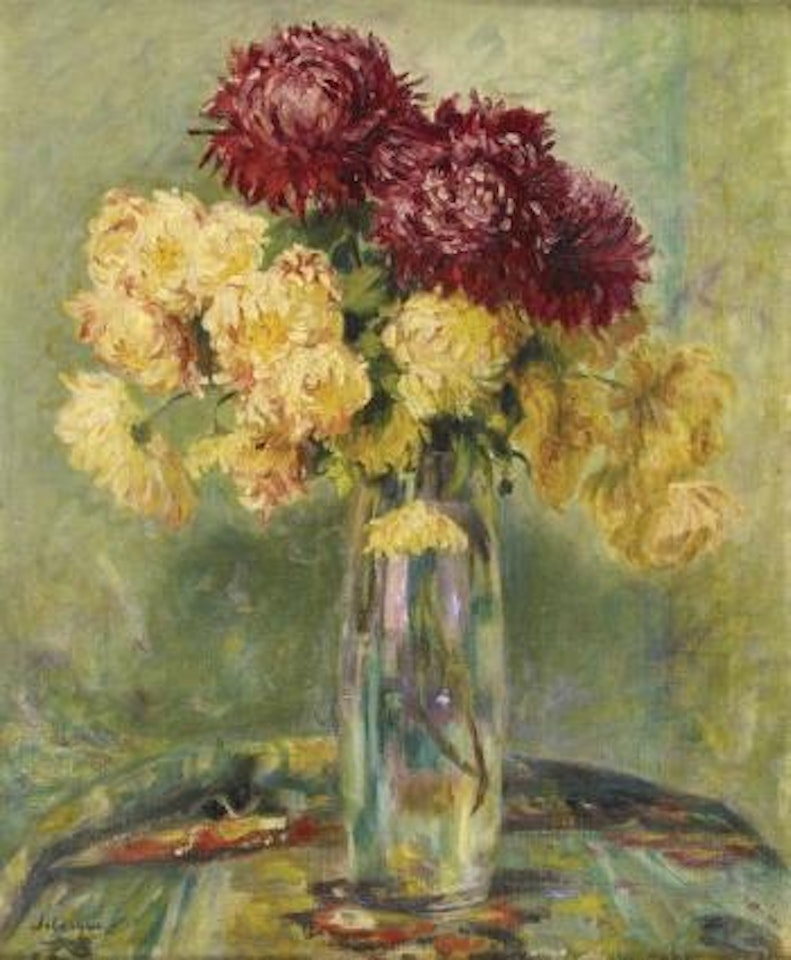Vase de chrysanthèmes by Henri Lebasque