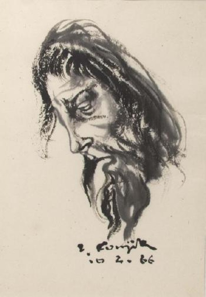 Tête de Christ de profil by Leonard Tsuguharu Foujita