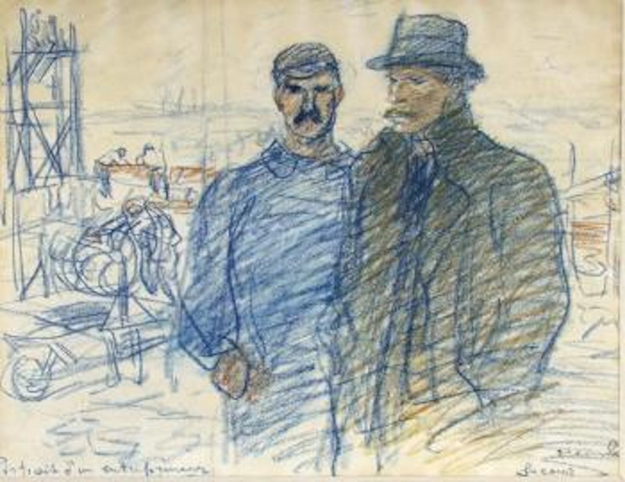 Portrait d'un entrepreneur de la série des Maçons creusois by Théophile Alexandre Steinlen