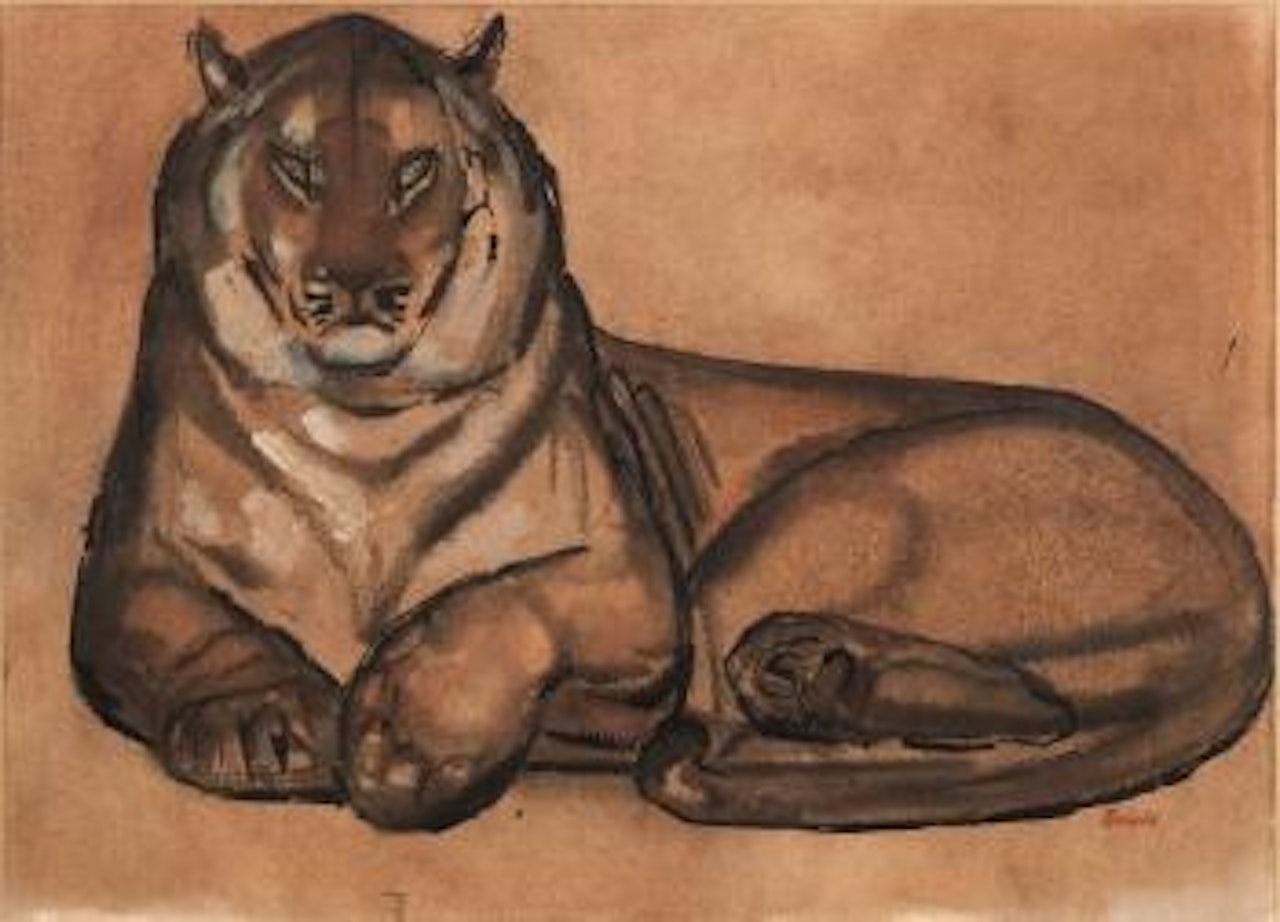 Tigre couché by Paul Jouve